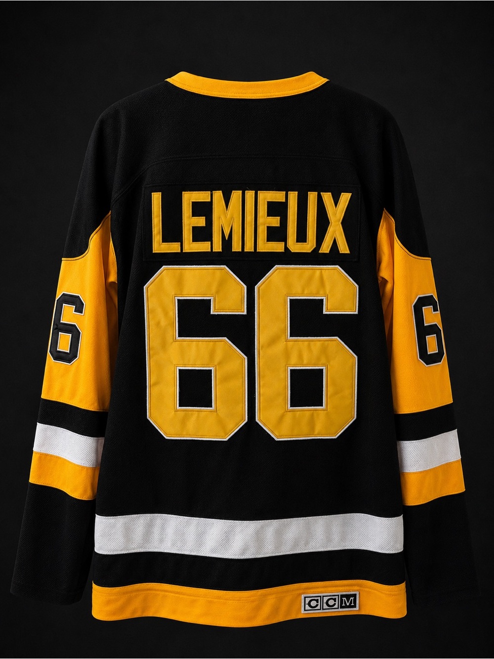 CCM Pittsburgh Penguins Mario Lemieux #66 Hockey Jersey Size 48 - Picture 2 of 6